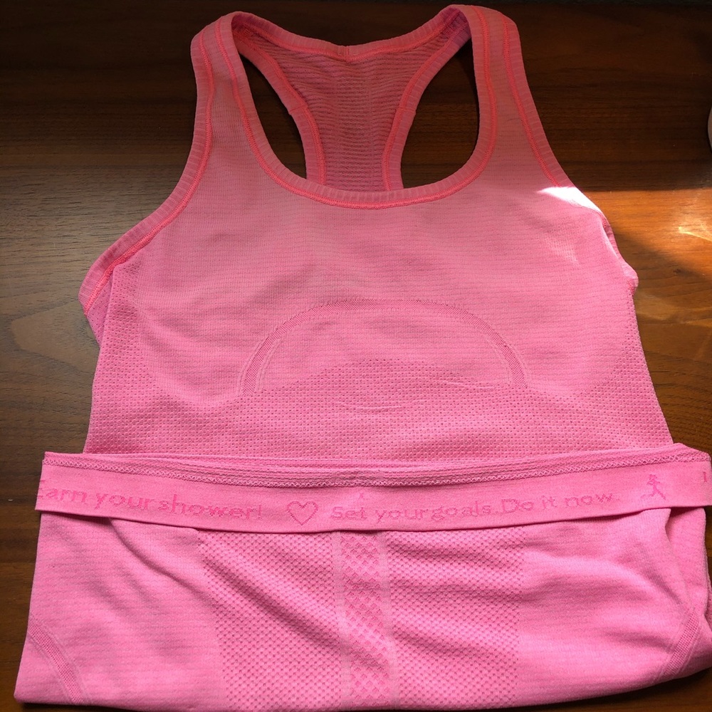 Lululemon Pink Swiftly Speed Racerback
